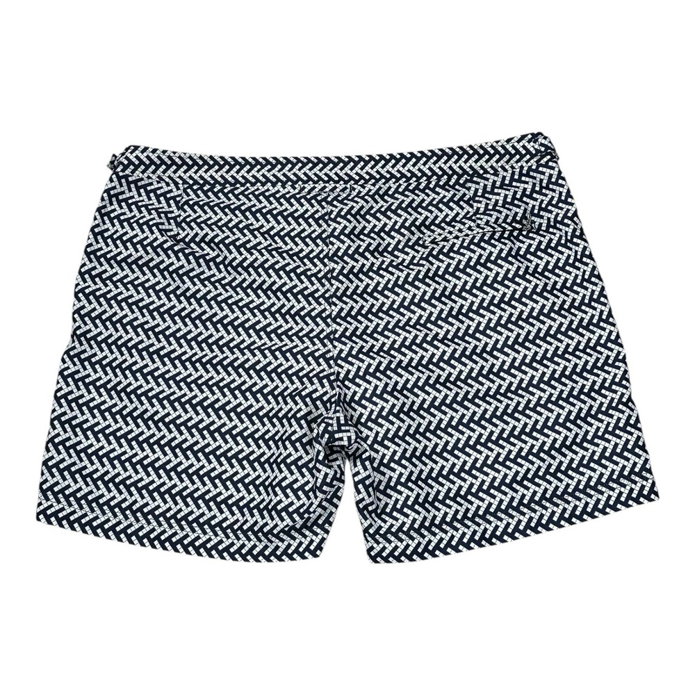 Orlebar Brown Bulldog Maro Navy Cloud Triangle Print Swim Trunks Size 40 - Picture 3 of 16
